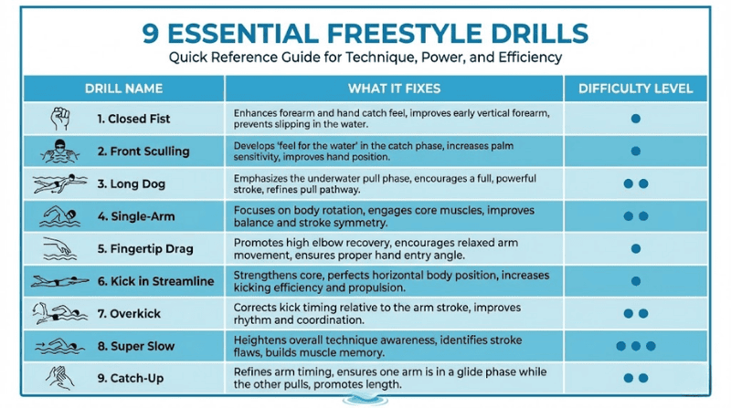 9 Essential Freestyle Drills