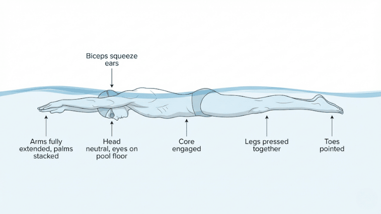 Proper streamline body position