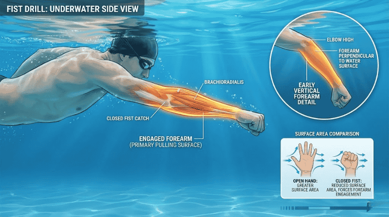 Fist drill arm position