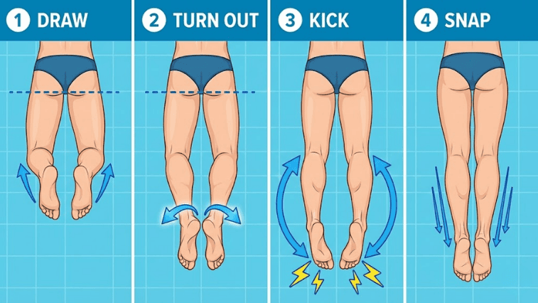 Breaststroke kick mechanics
