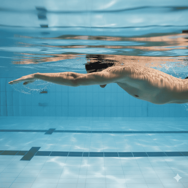 perfect Head and neck position in freestyle swimming