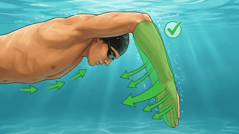 Early vertical forearm position for power