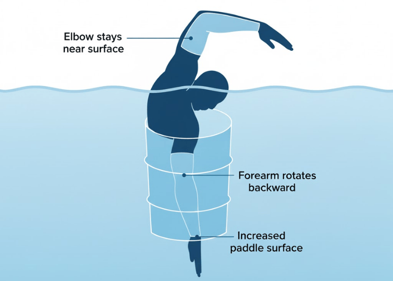 Elbow Catch Position for Freestyle Swimming