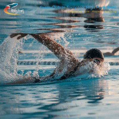 Rocket Swim Coach Alina is showing How to exhale before inhal