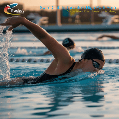 a swimmer demonstrating how to keep one eye in the water while breathing