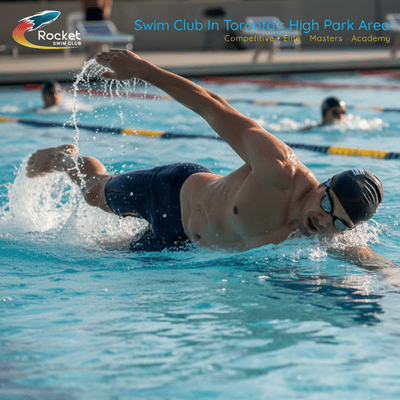 a swimmer demonstrating perfect body rotation