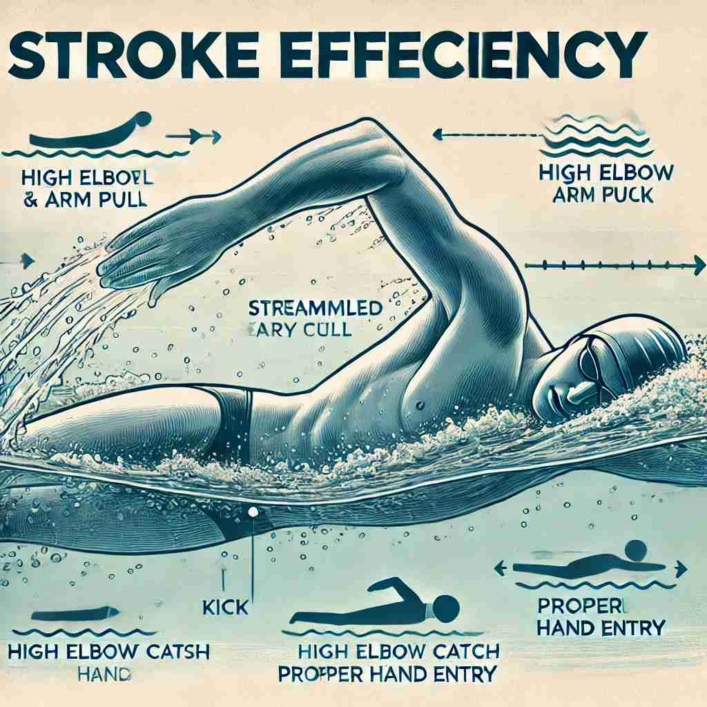 Stroke Efficiency for Competitive Swimming