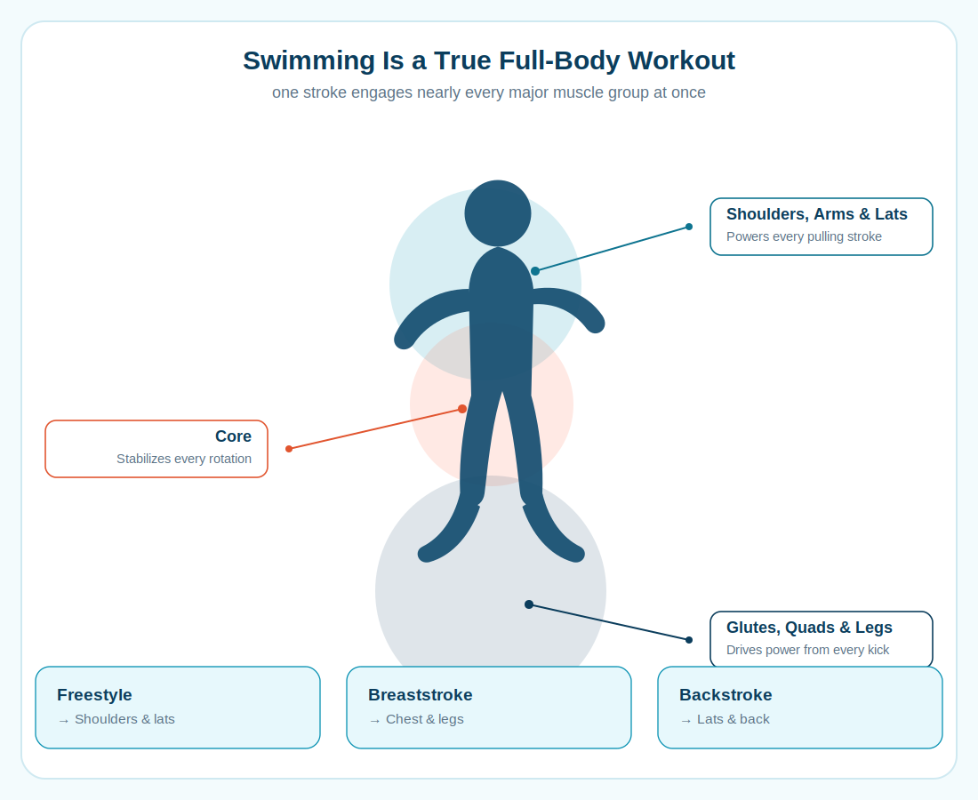 How swimming can be a full body workout